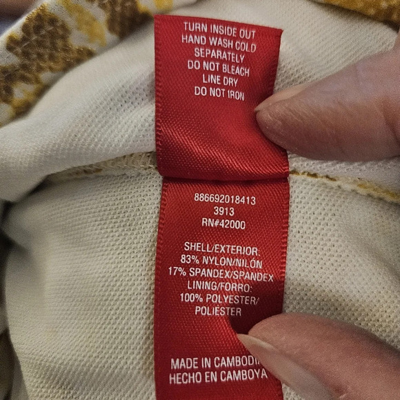 Bongo Bathing Suit Swim Top M Juniors Gold and White - Picture 8 of 8